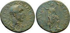 Roman Provincial Coins PISIDIA. Seleucia. Maximinus Thrax (235-238). Ae. Obv: AV K Γ IOV MAZIMEINOC AV. Laureate, draped and cuirassed bust right; c/m: N within incuse circule. Rev: KΛAVΔIOCЄΛЄVKЄUN. 