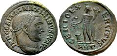 Roman Imperial Coins MAXIMINUS DAIA (310-313). Follis. Antioch. Obv: IMP C GAL VAL MAXIMIANVS P F AVG. Laureate head right. Rev: GENIO EXERCITVS / E / ANT. Genius standing facing, head left, holding p