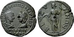 Roman Provincial Coins THRACE. Bizya. Philip I the Arab with Otacilia Severa (244-249). Ae. Obv: AVT K M IOVΛ ΦIΛIΠΠOC AVΓ M ΩT / AK CЄBHP / A CЄBA. Draped busts of Philip, laureate and cuirassed, and