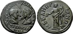 Roman Provincial Coins THRACE. Mesambria. Gordian III with Tranquillina (238-244). Ae. Obv: AVT K M ANT ΓOPΔIANOC AVΓ CEB / TPANKVΛΛINA. Laureate, draped and cuirassed bust of Gordian and draped bust 