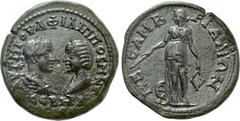 Roman Provincial Coins THRACE. Mesembria. Philip I the Arab with Otacilia Severa (244-249). Ae. Obv: AVT M IOVΛ ΦΙΛIΠΠOC M ωT / CЄBHPA. Draped busts of Philip, laureate and cuirassed, and Otacilia Sev