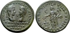 Roman Provincial Coins MOESIA INFERIOR. Marcianopolis. Macrinus with Diadumenian (217-218). Ae . Obv: AVT K M OΠΠEΛ CEVΗ MAKPINOC K M OΠΠEΛΙ ANTΩNINOC ΔIAΔOVME. Heads of Macrinus, laureate, and Diadum