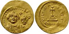 Byzantine Coins HERACLIUS with HERACLIUS CONSTANTINE (610-641). GOLD Solidus. Constantinople. Obv: δδ NN ҺЄRACLIUS ЄT ҺЄRA [...]. Crowned and draped facing busts of Heraclius and Heraclius Constantine