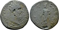 Roman Provincial Coins BITHYNIA. Prusa ad Olympum. Pertinax (193). Ae. Obv: AVT K ΠЄΛBIOC ΠЄPTINAΞ CЄB. Laureate head right. Rev: ΠPOVCAEΩN. Athena standing facing, head left, holding spear nad helm (
