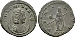 Roman Imperial Coins SALONINA (Augusta, 254-268). Antoninianus. Antioch. Obv: SALONINA AVG. Diademed and draped bust left, set on crescent. Rev: VENVS AVG. Venus standing left, holding helmet and scep