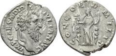 Roman Imperial Coins DIDIUS JULIANUS (193). Denarius. Rome. Obv: IMP CAES M DID IVLIAN AVG. Laureate head right. Rev: CONCORD MILIT. Concordia standing left, holding aquila in each hand. RIC 1. Condit