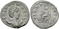 Roman Imperial Coins SALONINA (Augusta, 254-268). Antoninianus. Rome. Obv: SALONINA AVG. Diademed and draped bust left, set on crescent. Rev: PIETAS AVGG. Empress standing left, holding sceptre; one c