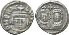 Byzantine Coins HERACLIUS with MARTINA and HERACLIUS CONSTANTINE (610-641). Half Siliqua. Carthage. Obv: D N ЄRACLIO PP AV. Crowned, draped and cuirassed facing bust of Heraclius. Rev: Crowned and dra
