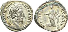 Roman Imperial Coins COMMODUS (177-192). Denarius. Rome. Obv: M COMMODVS ANTON AVG PIVS. Laureat head right. Rev: P M TR P VIIII COS III P P. Felicitas standing facing, head left, with cornucopia and 