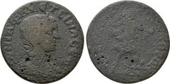 Roman Provincial Coins IONIA. Ephesos. Annia Faustina (Augusta, 221). Ae. Obv: ΑΝΝΙΑ ΦΑΥϹΤƐΙΝΑ ϹƐΒ. Draped and diademed bust right. Rev: ƐΦƐϹΙΩΝ Δ ΝƐΩΚΟΡΩΝ . Artemis advancing, right, drawing arrow fr
