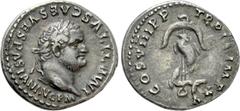 Roman Imperial Coins TITUS (79-81). Denarius. Rome. Obv: IMP TITVS CAES VESPASIAN AVG P M. Laureate head right. Rev: TR P IX IMP XV COS VIII P P. Dolphin coiled around anchor. RIC² 112. Condition: Ver