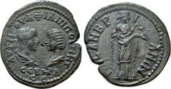 Roman Provincial Coins THRACE. Mesambria. Philip I 'the Arab', with Otacilia Severa (244-249). Ae. Obv: ΑΥΤ Μ ΙΟΥΛ ΦΙΛΙΠΠΟⳞ Μ WΤ ϹƐΒΗΡΑ ϹƐ. Laureate, draped and cuirassed bust of Philip and draped bus