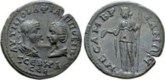 Roman Provincial Coins THRACE. Mesambria. Philip I 'the Arab', with Otacilia Severa (244-249). Ae. Obv: AVT M IOVΛ ΦΙΛIΠΠOC M ωT CЄBHPA CЄB. Laureate, draped and cuirassed bust of Philip and draped bu