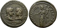 Roman Provincial Coins THRACE. Anchialus. Gordian III, with Tranquillina (238-244). Ae. Obv: AVT K M ANT ΓOPΔIANOC AVΓ CAB / TPANKVΛΛINA. Draped busts of Gordian, laureate and cuirassed, and Tranquill
