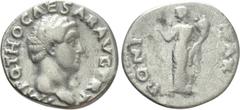 Roman Imperial Coins OTHO (69). Denarius. Rome. Obv: IMP OTHO CAESAR AVG TR P. Bare head right. Rev: PONT MAX. Ceres standing left, holding grain ears and cornucopia. RIC² 20 (aureus) note. Condition: