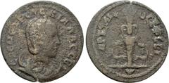 The Dr. F. Jarman Collection: Mints of the Roman Empire IONIA. Ephesus. Herennia Etruscilla (249-251). Ae. Obv: ЄΡЄΝ ЄΤΡΟΥϹΚΙΛΛΑ ϹЄΒ. Diademed and draped bust right, set on crescent; c/m: eagle standi