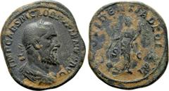 Roman Imperial Coins PUPIENUS (238). Sestertius. Rome Obv: IMP CAES M CLOD PVPIENVS AVG. Laureate, draped and cuirassed bust right. Rev: PROVIDENTIA DEORVM / S - C. Providentia standing left, holding 