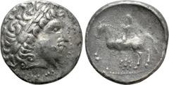 Celtic Coins EASTERN EUROPE. Pannonia. Tetradrachm (2nd century BC). "Gallierkopf" type. Obv: Wreathed Gaulish head right, with mustache. Rev: Horseman left; rosette below. LT 9866; OTA 348. Condition