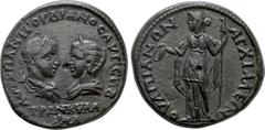 Roman Provincial Coins THRACE. Anchialus. Gordian III, with Tranquillina (238-244). Ae. Obv: AYT K M ANT ΓΟΡΔΙΑΝΟC AVΓ CAB TPANKVΛΛINA. Laureate, draped and cuirassed bust of Gordian and draped bust o