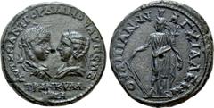 Roman Provincial Coins THRACE. Anchialus. Gordian III, with Tranquillina (238-244). Ae. Obv: AVT K M ANT ΓOPΔIANOC AVΓ CAB TPANKVΛΛINA. Draped busts of Gordian, laureate, draped and cuirassed, and Tra