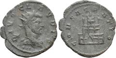 Roman Imperial Coins DIVUS CLAUDIUS II GOTHICUS (Died 270). Antoninianus. Cyzicus. Struck under Quintillus. Obv: DIVO CLAVDIO. Radiate head right. Rev: CONSECRATIO. Three-tiered funeral pyre. RIC V on
