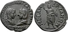 Roman Provincial Coins THRACE. Mesambria. Gordian III with Tranquillina (238-244). Ae. Obv: AVT K M ANT ΓOPΔIANOC AVΓ CABIN / TPANKVΛΛINA CE. Laureate, draped and cuirassed bust of Gordian and draped 