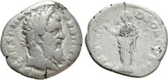 Roman Imperial Coins PERTINAX (193). Denarius. Rome. Obv: IMP CAES P HELV PERTIN AVG. Laureate head right. Rev: PROVID DEOR COS II. Providentia standing left, raising one hand toward star to upper lef