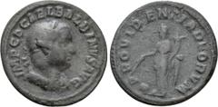 Roman Imperial Coins BALBINUS (238). Denarius. Rome. Obv: IMP C D CAE L BALBINVS AVG. Laureate, draped and cuirassed bust right. Rev: PROVIDENTIA DEORVM. Providentia standing left, holding cornucopia 