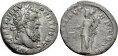 Roman Imperial Coins PERTINAX (193). Denarius. Rome. Obv: IMP CAES P HELV PERTIN AVG. Laureate head right. Rev: AEQVIT AVG TR P COS II. Aequitas standing left, holding scales and cornucopia. RIC 1a. C