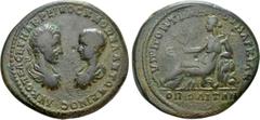 Roman Provincial Coins MOESIA INFERIOR. Marcianopolis. Macrinus, with Diadumenian (217-218). Ae Pentassarion. Pontianus, legatus consularis. Obv: AY K OΠEΛ CEV MAKPEINOC M OΠEΛ ANTΩNEINOC. Laureate, d