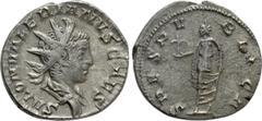 Roman Imperial Coins SALONINUS (Caesar, 258-260). Antoninianus. Colonia Agrippinensis. Obv: SALON VALERIANVS CAES. Radiate and draped bust right. Rev: SPES PVBLICA. Spes walking left, holding flower a