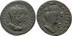 Roman Provincial Coins SELEUCIS & PIERIA. Antioch. Philip I 'the Arab', with Otacilia Severa (244-249). Ae. Obv: ΑΥΤΟΚ Κ ΜΑ ΙΟΥΛ ΦΙΛΙΠΠΟϹ ϹЄΒ. Laureate, draped and cuirassed bust of Philip right, juga