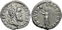 Roman Imperial Coins PERTINAX (193). Denarius. Rome. Obv: IMP CAES P HELV PERTIN AVG. Laureate head right. Rev: PROVID DEOR COS II. Providentia standing left, raising hands toward star to upper left. 