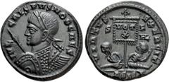 Roman Imperial Coins CRISPUS (Caesar, 316-326). Follis. Siscia. Obv: IVL CRISPVS NOB CAES. Laureate and cuirassed bust left, holding spear and shield. Rev: VIRTVS EXERCIT / S F HL / Δ SIS (star). Two 