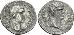Roman Provincial Coins KINGS OF PONTUS. Polemo II with Nero (38-64). Drachm. Dated RY 19 (56/7). Obv: BACIΛЄωC ΠOΛЄMωNOC. Diademed head of Polemo right. Rev: ETOYC IΘ. Laureate head of Nero right. RPC