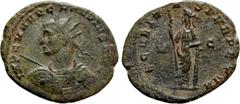 Roman Imperial Coins CLAUDIUS II GOTHICUS (268-270). Antoninianus. Cyzicus. Obv: IMP C M AVR CLAVDIVS AVG. Radiate and cuirassed bust left, holding shield and spear pointing forward. Rev: SECVRITAS PE