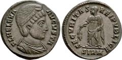 Roman Imperial Coins HELENA (Augusta, 324-328/30). Follis. Sirmium. Obv: FL HELENA AVGVSTA. Diademed and draped bust right. Rev: SECVRITAS REI PVBLICE / SIRM. Securitas standing left, holding branch. 