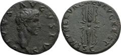 Roman Imperial Coins DIVUS AUGUSTUS (Died 14). As. Restitution issue struck under Nerva. Obv: DIVVS AVGVSTVS. Bare head right. Rev: IMP NERVA CAES AVG REST / S C. Winged thunderbolt. RIC 130 (Nerva). 
