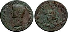 Roman Imperial Coins NERO CLAUDIUS DRUSUS (Died 9 BC). Sestertius. Rome. Struck under Claudius (41-54). Obv: NERO CLAVDIVS DRVSVS GERMANICVS IMP. Bare head left. Rev: TI CLAVDIVS CAESAR AVG P M TR P I