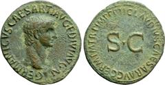 Roman Imperial Coins GERMANICUS (Died 19). As. Rome. Struck under Claudius. Obv: GERMANICVS CAESAR TI AVG F DIVI AVG N. Bare head right. Rev: TI CLAVDIVS CAESAR AVG GERM P M TR P IMP P P. Large S C. R