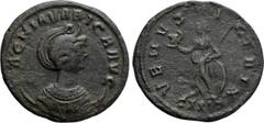 Roman Imperial Coins MAGNIA URBICA (Augusta, 283-285). Antoninianus. Ticinum. Obv: MAGNIA VRBICA AVG. Mantled bust facing, head right, wearing stephane and set upon crescent. Rev: VENVS VICTRIX / SXXI