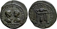 Roman Provincial Coins MOESIA INFERIOR. Tomis. Gordian III with Tranquillina (238-244). Ae 4½ Assaria. Obv: AYT K M ANT ΓΟΡΔΙΑΝΟC AVΓ CЄ / TPANKVΛΛЄINA. Laureate, draped and cuirassed bust of Gordian 