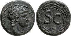 Roman Provincial Coins SELEUCIS & PIERIA. Antioch. Nero (54-68). Ae Semis. Obv: IM NER CLAV CAESAR. Laureate head right. Rev: Large S C within wreath; dot below. RPC I 4297; McAlee 289b. Condition: Ve