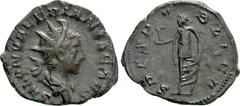 Roman Imperial Coins SALONINUS (Caesar, 258-260). Antoninianus. Colonia Agrippinensis. Obv: SALON VALERIANVS CAES. Radiate and draped bust right. Rev: SPES PVBLICA. Spes walking left, holding flower a