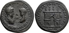 Roman Provincial Coins MOESIA INFERIOR. Marcianopolis. Macrinus with Diadumenian (217-218). Pentassarion. Pontianus, legatus consularis. Obv: AVT K OΠEΛ CEV MAKPΕINOC K M OΠEΛ ANTΩΝEINOC. Laureate, dr