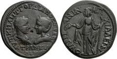 Roman Provincial Coins THRACE. Anchialus. Gordian III with Tranquillina (238-244). Ae. Obv: AYT K M ANT ΓΟΡΔΙΑΝΟC AVΓ CEB TPANKVΛΛINA. Draped busts of Gordian, laureate and cuirassed, and Tranquillina