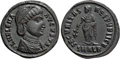Roman Imperial Coins HELENA (Augusta, 324-328/30). Follis. Alexandria. Obv: FL HELENA AVGVSTA. Diademed and draped bust right. Rev: SECVRITAS REIPVBLICE / SMALB. Securitas standing left, holding branc