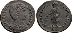 Roman Imperial Coins HELENA (Augusta, 324-328/30). Follis. Rome. Obv: FL HELENA AVGVSTA. Diademed and draped bust right. Rev: SECVRITAS REIPVBLICE / R S. Securitas standing left, holding branch. RIC 2
