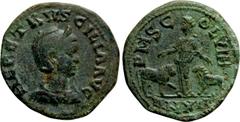Roman Provincial Coins MOESIA SUPERIOR. Viminacium. Herennia Etruscilla (Augusta, 249-251). Ae. Dated CY 12 (250/1). Obv: HER ETRVSCILLA AVG. Draped bust right, wearing stephane. Rev: P M S COL VIM / 