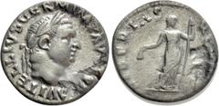 Roman Imperial Coins VITELLIUS (69). Denarius. Rome. Obv: A VITELLIVS GERM IMP AVG TR P. Laureate head right. Rev: LIBERTAS RESTITVTA. Libertas standing facing, head right, holding pileus and long rod